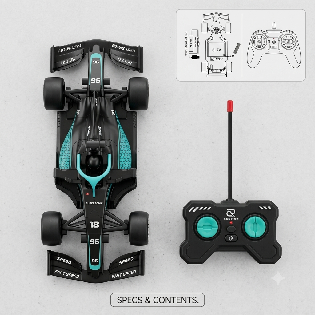 F1 RC Drift Car with Exhaust and Spray