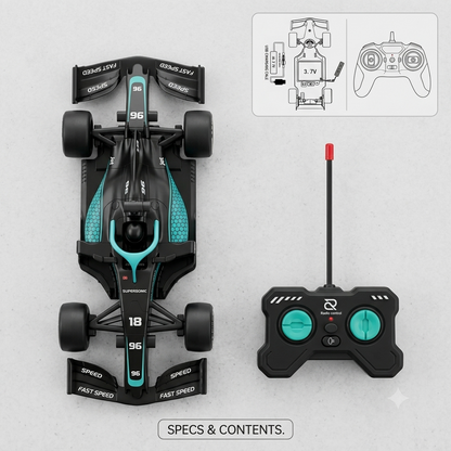 F1 RC Drift Car with Exhaust and Spray